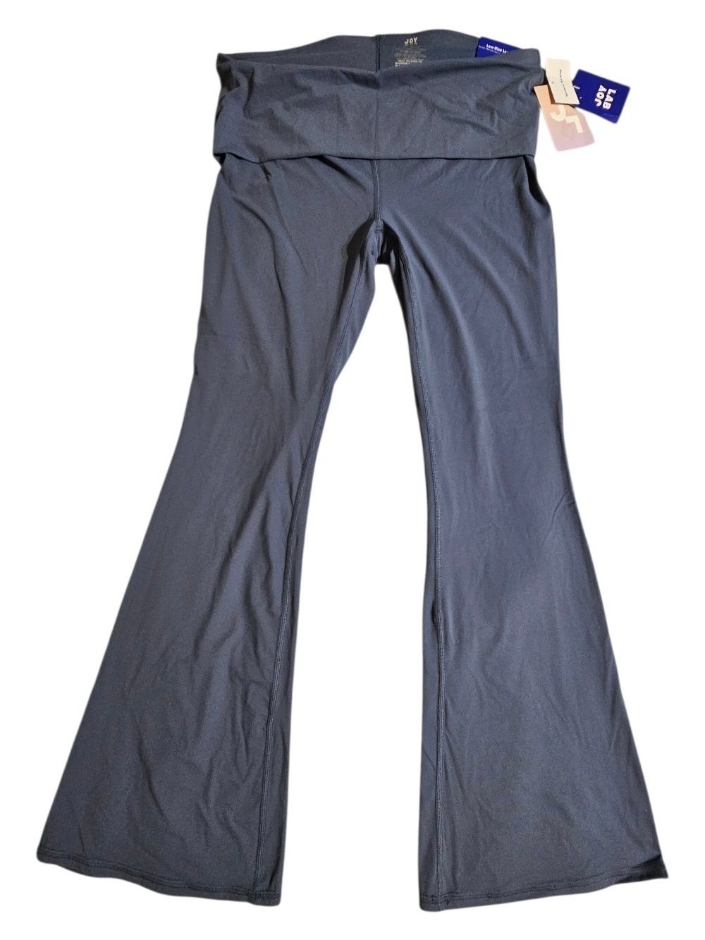 JoyLab Vintage Indigo Fold-Over Waist Boot-Cut Yoga Pants